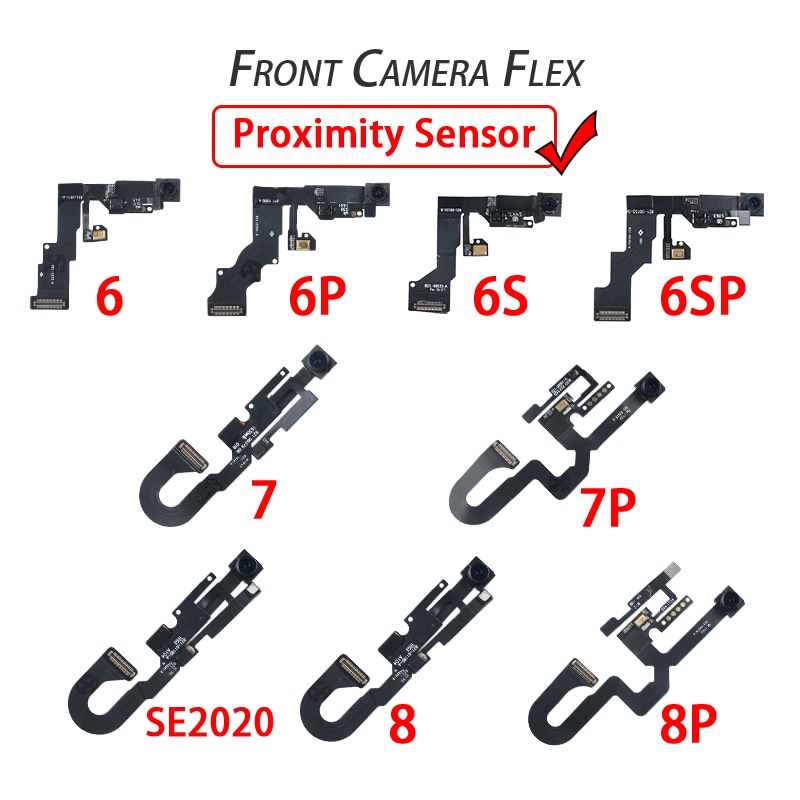 1 Pec Original Repair Parts For iPhone 6 6s 7 8 Plus SE 2020 Front Camera Cable With Proximity Sensor Small Face Camera Flex