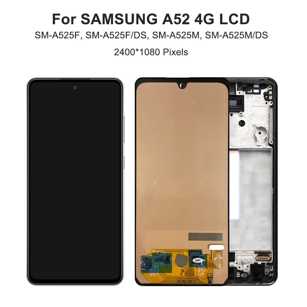100% Tested LCD For Samsung Galaxy A52 LCD Display Touch Screen Digitizer Panel For Samsung A52 4G A525F A525F/DS A525M